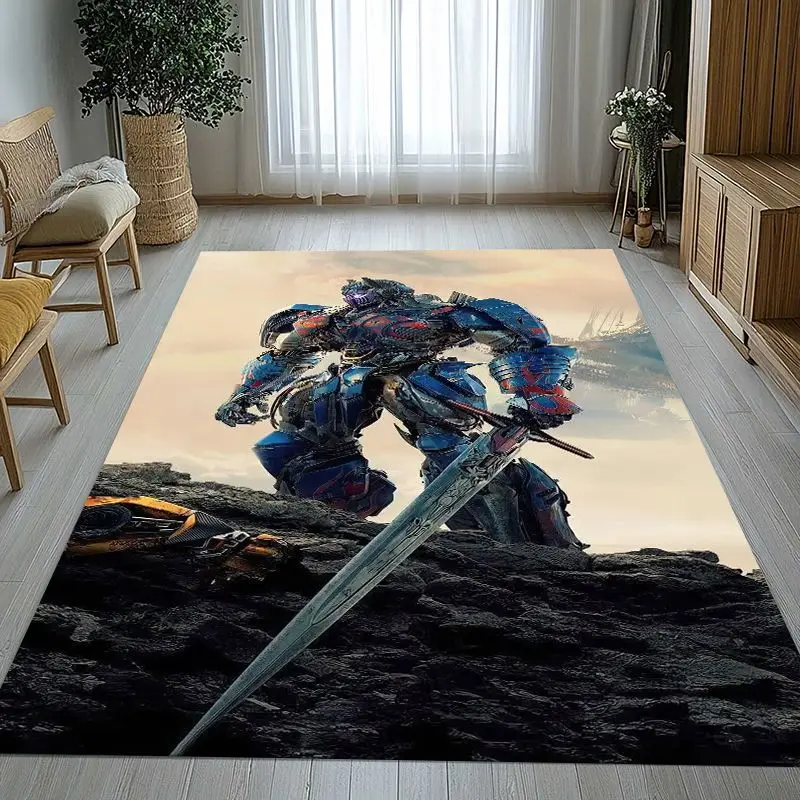 Autobots Transformers Optimus Prime Soft Non-Slip Large Area Rug for Living Room,Bedroom Playroom Carpet Mat for Sofa,Home Decor