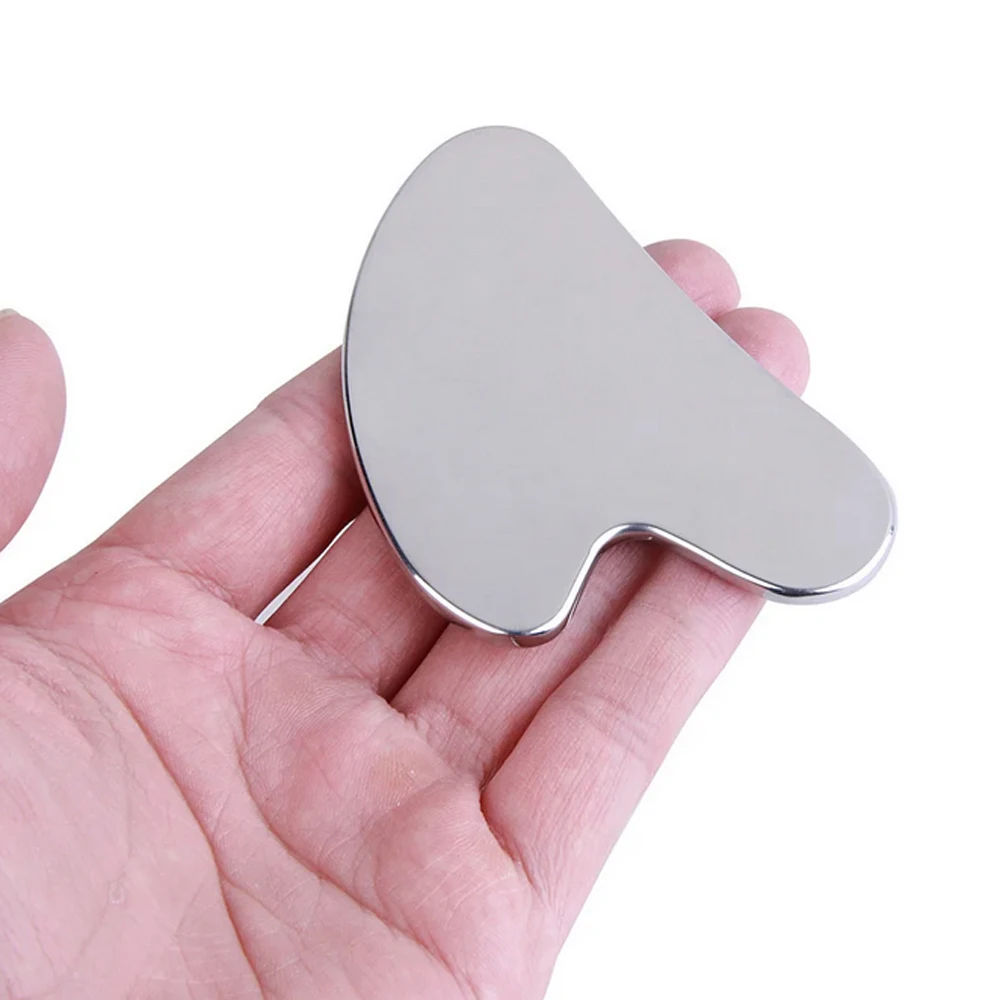 1Piece 5x6CM Gua Sha Massage Board for Face Stainless Steel Guasha Plate Face Massager Scrapers Tools for Face Neck Back Body
