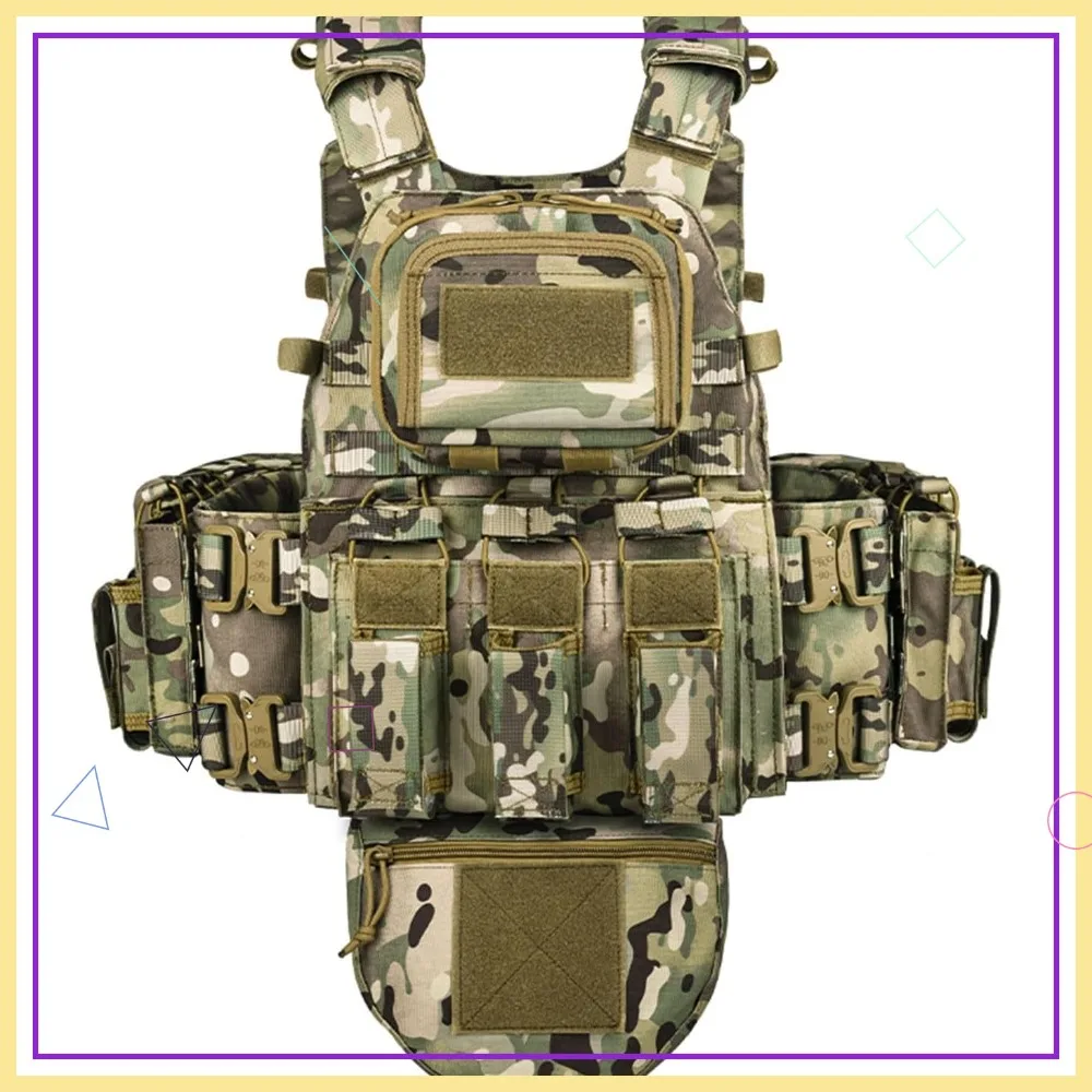 

Tactical Training Vest with PALS System, Adjustable Multi-Pocket Design and Quick-Release Buckle for Hunting
