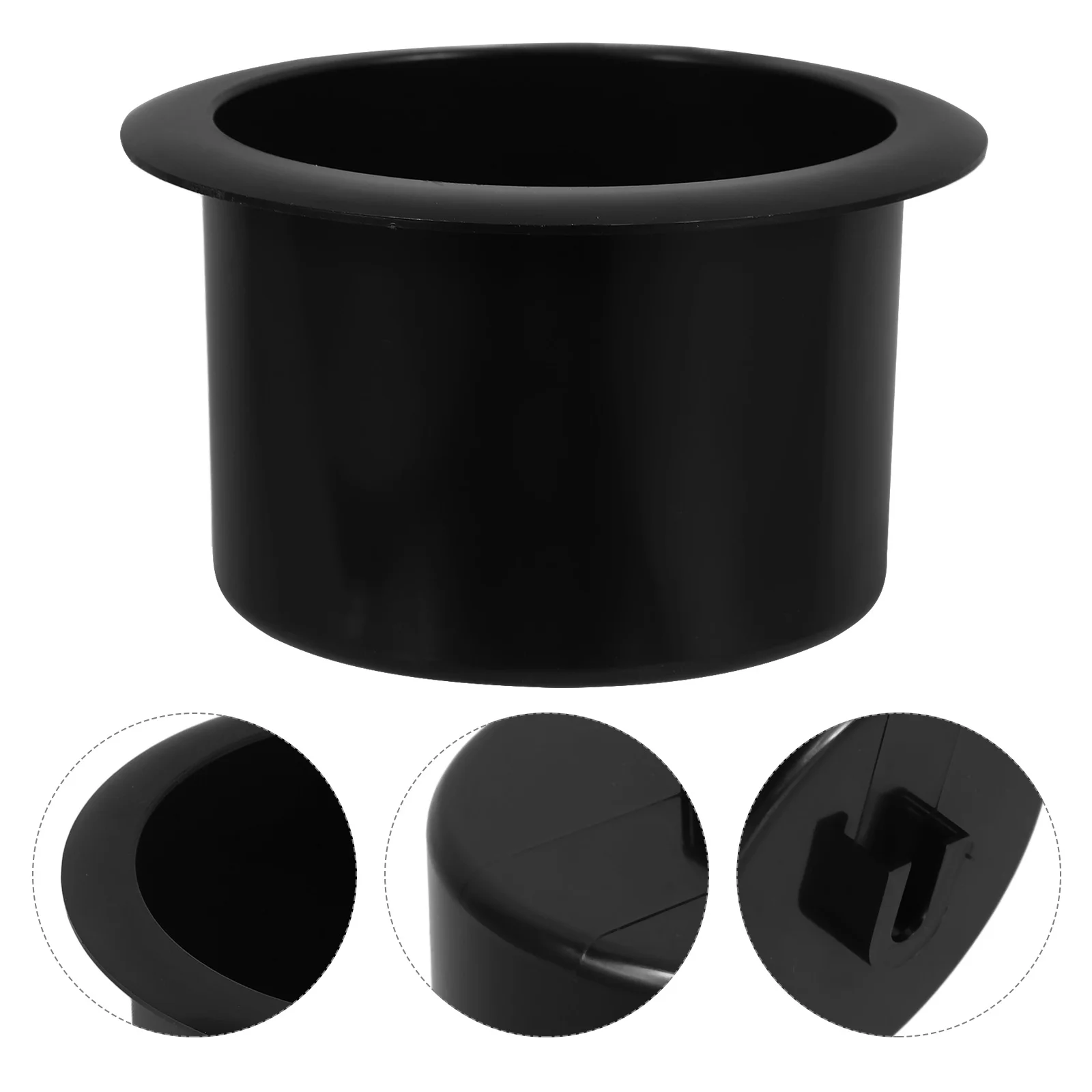 Boat Cup Holder Replacement Sofa Car Drink Can Plastic Accessory Armrest Insert Black Drain