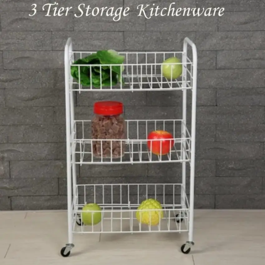 

3 Tier Multipurpose Storage Cart Kitchenware