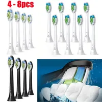 4-8 Pcs For HX6064 Sonicare W2 Toothbrush Heads Replacement Brush Heads White Standard Sonic Electric Toothbrush Heads