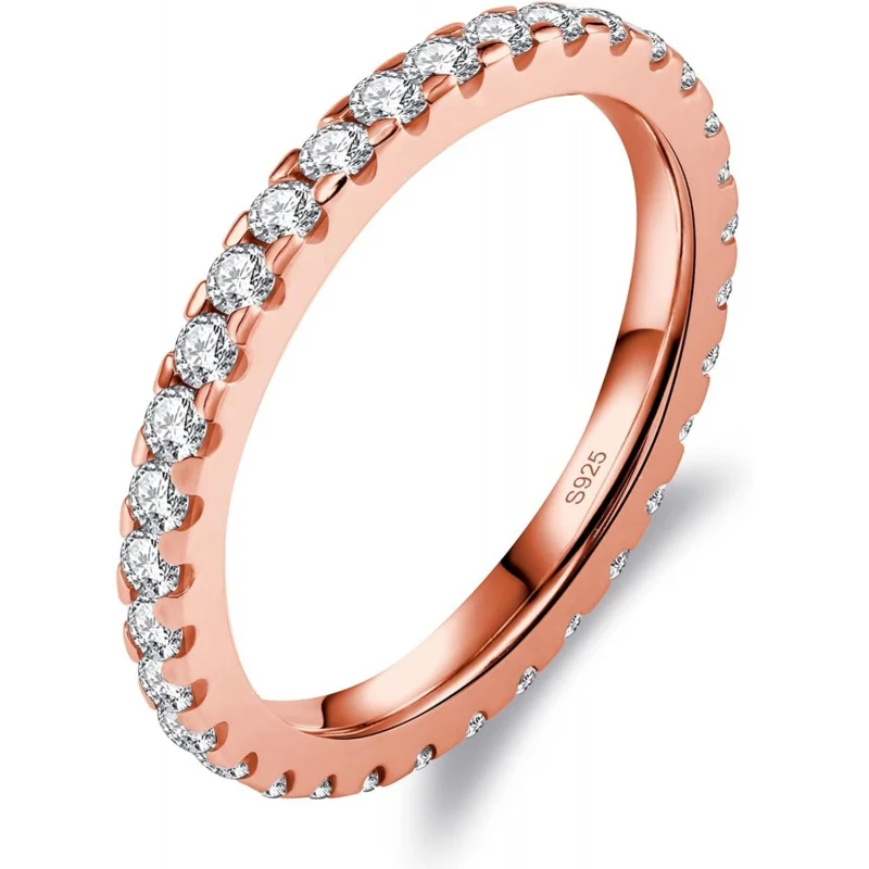

Кольца с муассанитом из цельного серебра S925 с позолотой 18K, обручальные кольца с полным ободком, выращенные в лаборатории бриллианты, на заказ и оптом