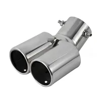 Silenciadores de escape universales de doble salida versión gruesa modificación de coche sistemas de escape dobles decoración de tuberías accesorios de coche