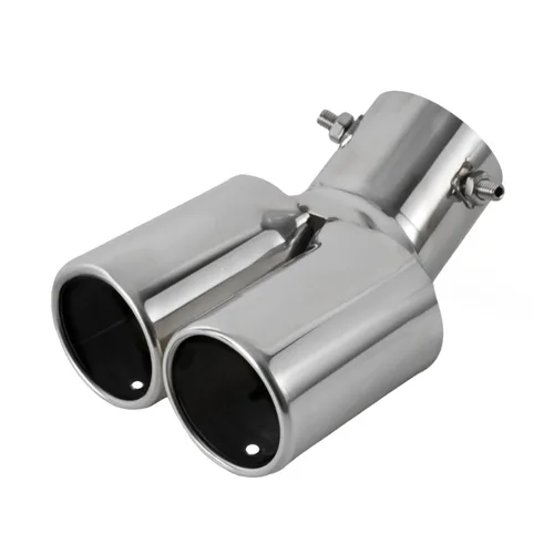 Imagen 1 del producto Silenciadores de escape universales de doble salida versión gruesa modificación de coche sistemas de escape dobles decoración de tuberías accesorios de coche