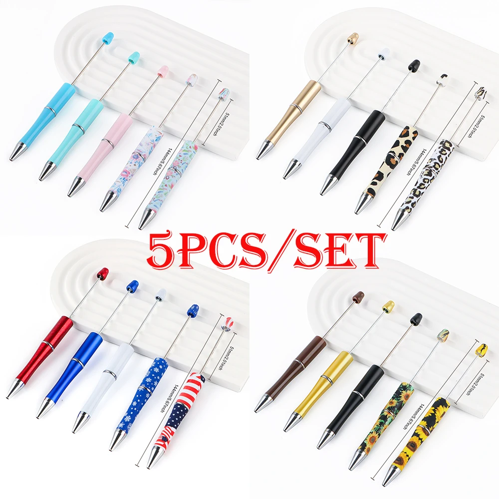 5 قطعة/الوحدة جديد البلاستيك الطباعة/الصلبة اللون قلم حبر جاف المزج مجموعة DIY بها بنفسك مجوهرات مدرسة مكتب الكتابة هدايا شخصية #1