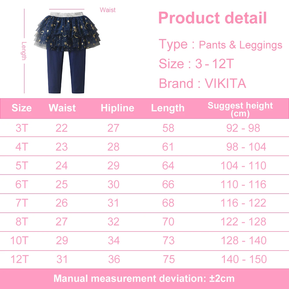 Kleinkinder Kinder Baumwolle Lässige Marineblaue Leggings mit glitzernden Sternenmuster Mesh Tüll Tutu Röcke Fake 2-teilige Kinder Prinzessin Hose – Detail 1