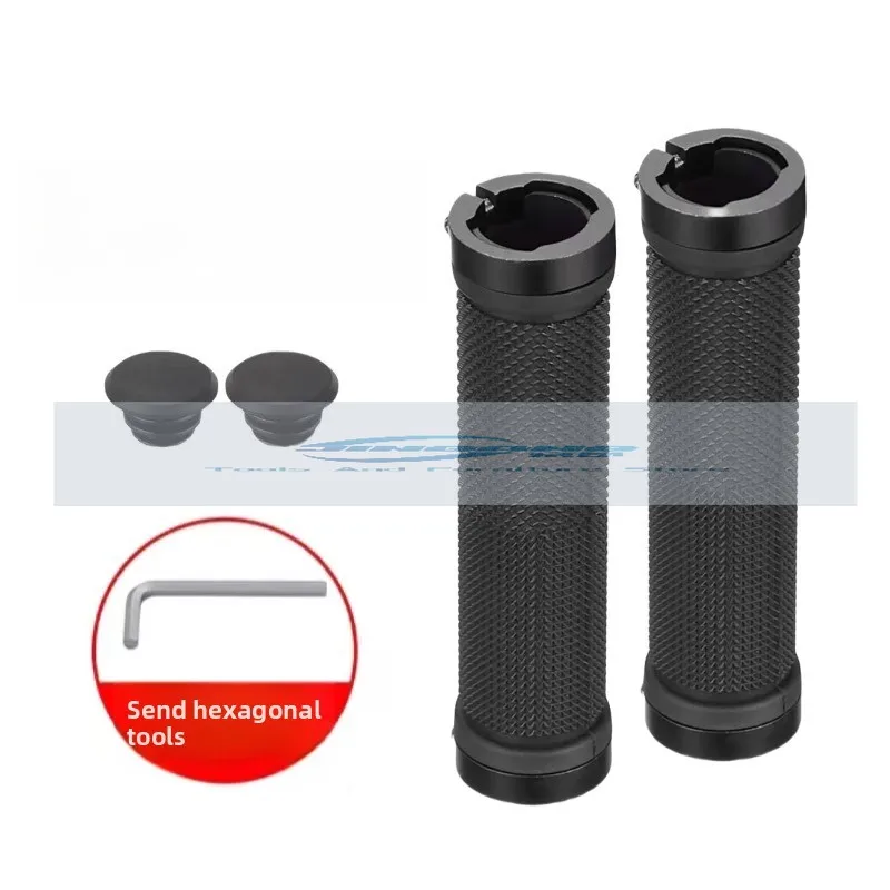 

Mountain Bike Grips, Bicycle Rubber Grips, Aluminum Alloy Bilateral Lock Handle Grips, Cycling Accessories