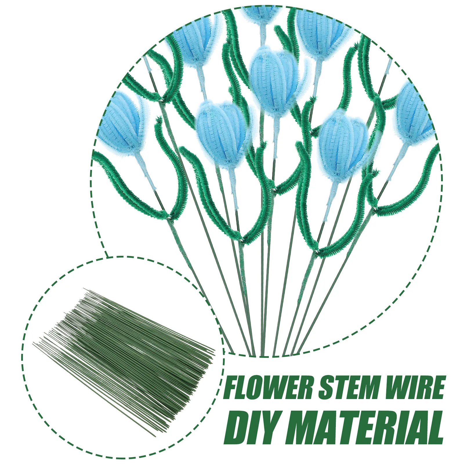 100 Piezas de Tallos de Flores - Wire Stem Florist reseña y precio