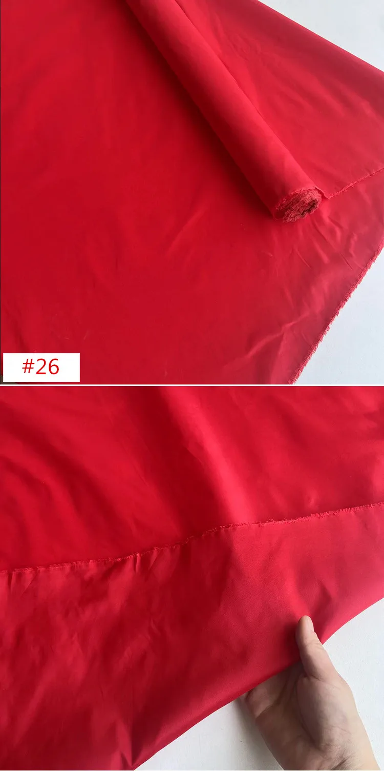 Beliebter, hochwertiger, 100 % reiner Seidenstoff, Taft, einfarbig, einfarbig, für Damen, gesunde Kleidung – Detail 18