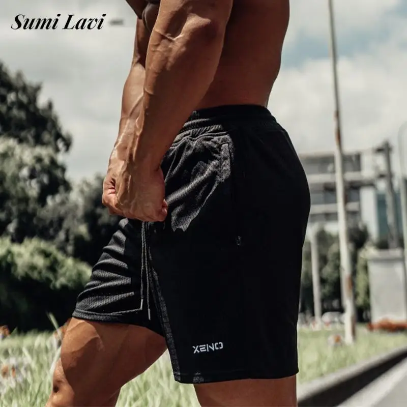 

Vintage Mens Letter Print Shorts Spring Summer Casual Solid Color Loose Straight Shorts Men Leisure Breathable Quick-dry Shorts