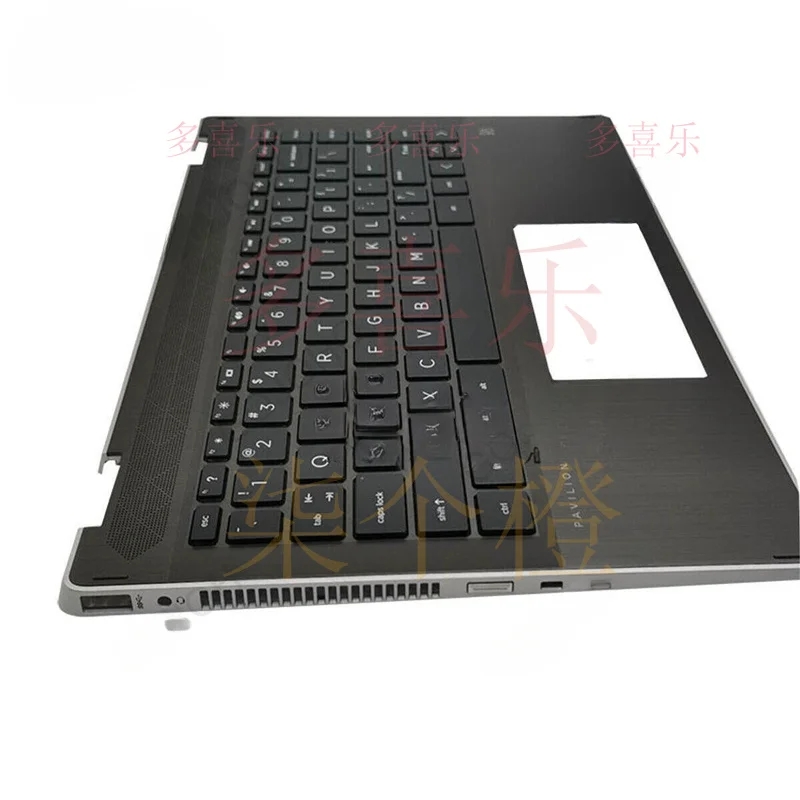 ZMZM L53795-001 Per HP Pavilion X360 14-DH Poggiapolsi con tastiera retroilluminata Silver Edge-