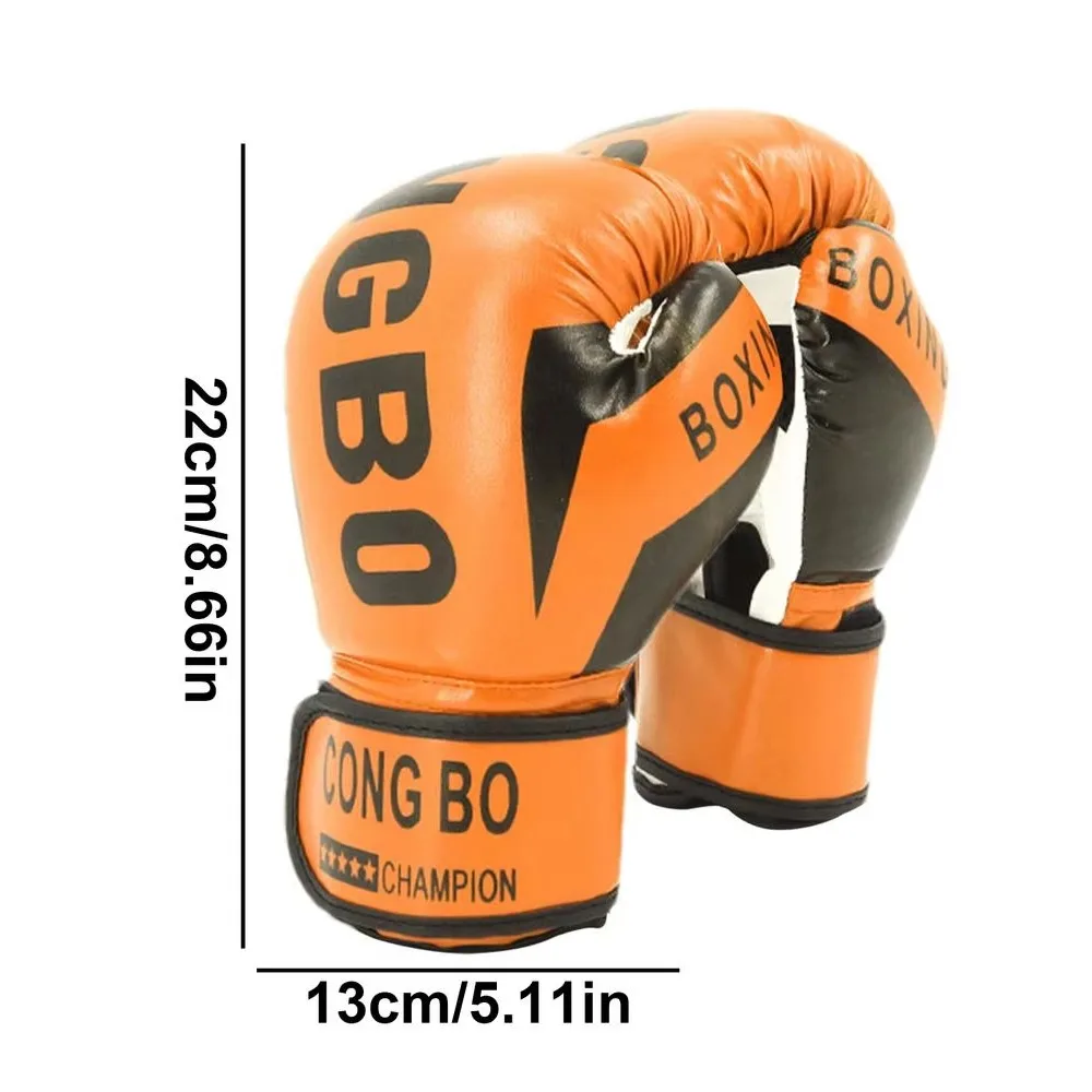 

1 пара дышащих детских боксерских перчаток из искусственной кожи, Муай Тай, ММА, пробивание каратэ, детские перчатки для бокса, тренировочные перчатки 6 унций