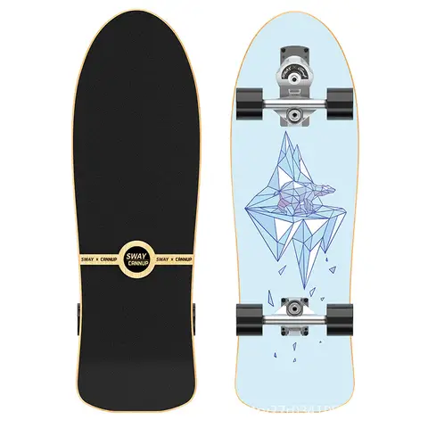 Surfskate Board Land Surf Skate Sport Longboard, Complete Pumping Skateboard, Maple Deck CX4 Truck,