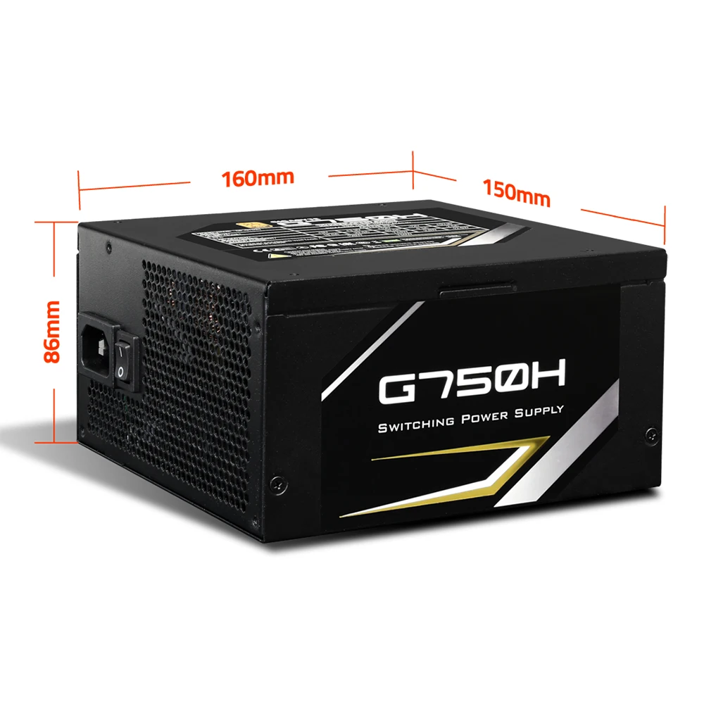 G750H 750W For Gigabyte Form Factor ATX 12V Active PFC 47-63Hz 80PLUS Gold Power Supply Works Perfectly Fast Ship High Quality