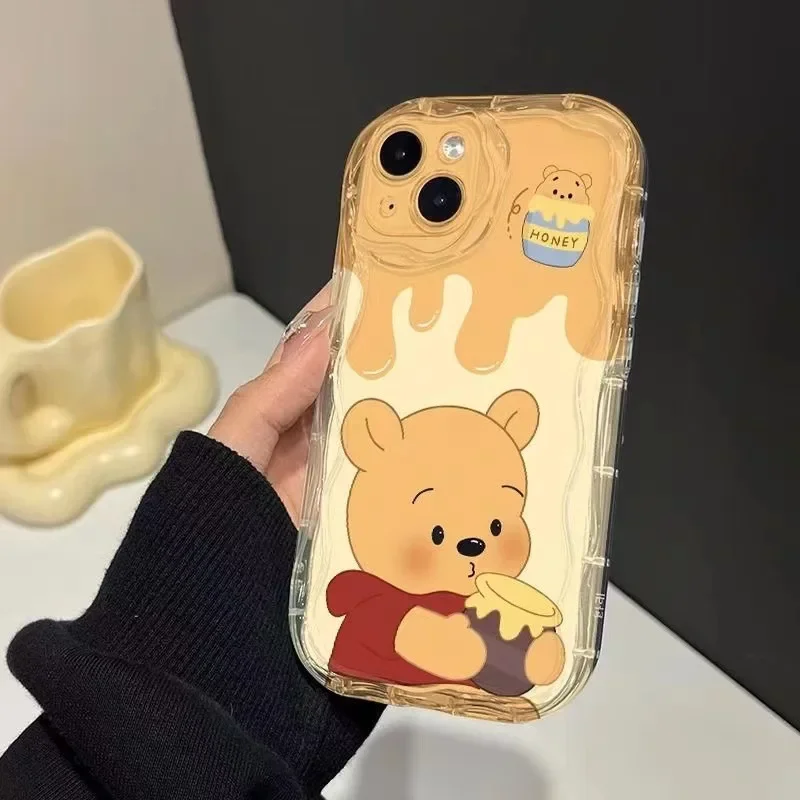 Winnie the Pooh toy story Lotso Anime Phone Case For iPhone 15 14 13 12 11 Pro Max Xr Xs 7 8 14 Plus Case Cute transparent Cover