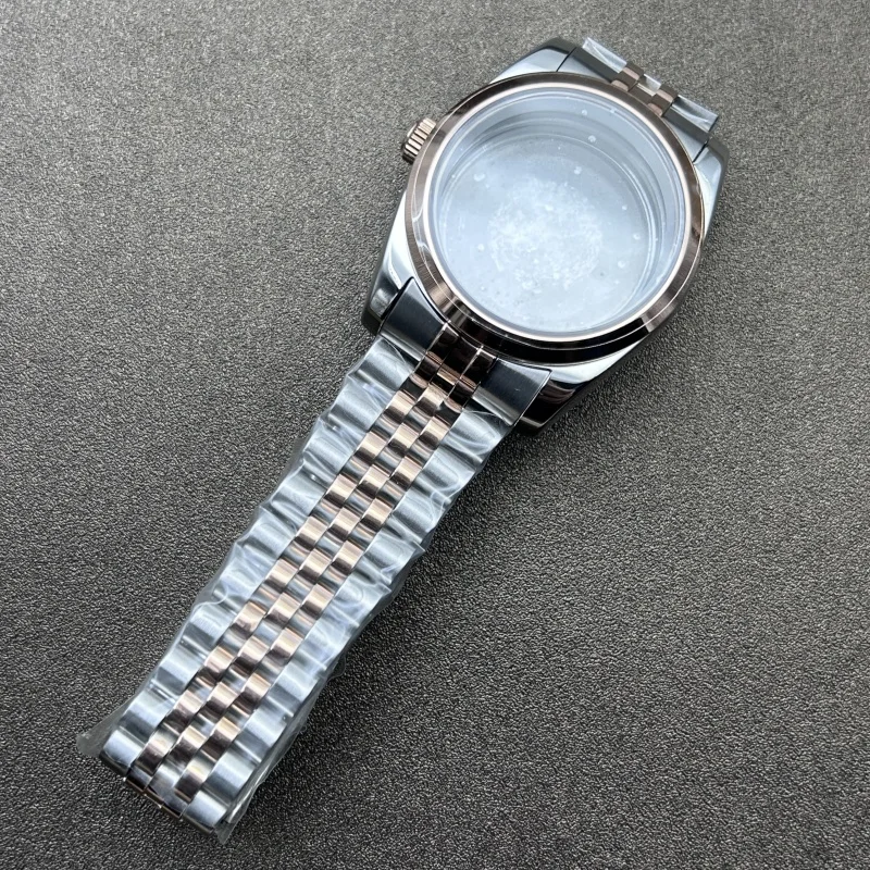 Watch Modification Accessories for Oyster Perpetual 36/39MM Case and Strap Set, Sapphire Glass for NH35NH36 Movement