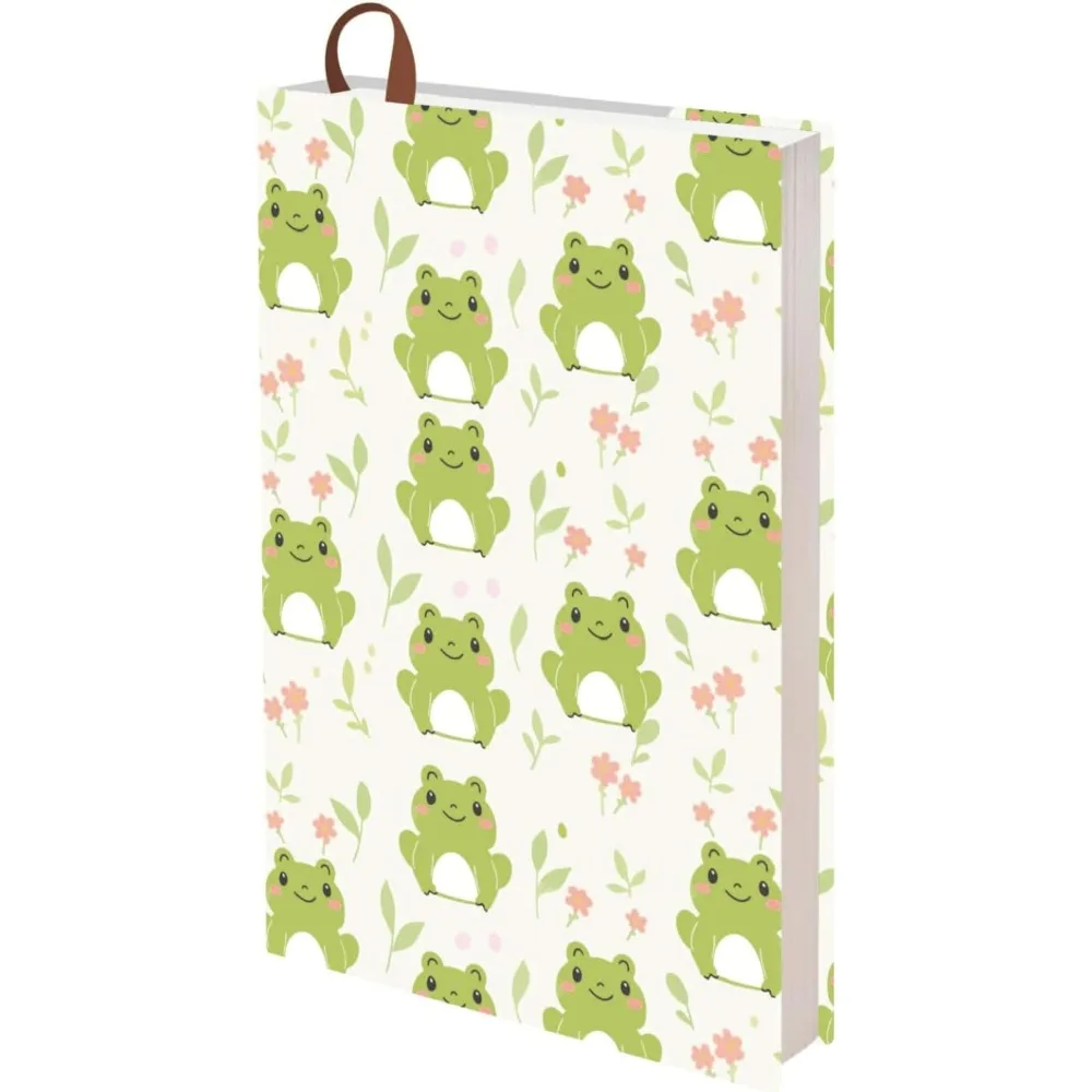 A5 Frosch-Buchhülle, verstellbarer Buchhülle für Taschenbuch, Stoff, Buchhüllen für Softcover, Bücher, Lehrbücher, 12,4 x 8,8 Zoll Bücher