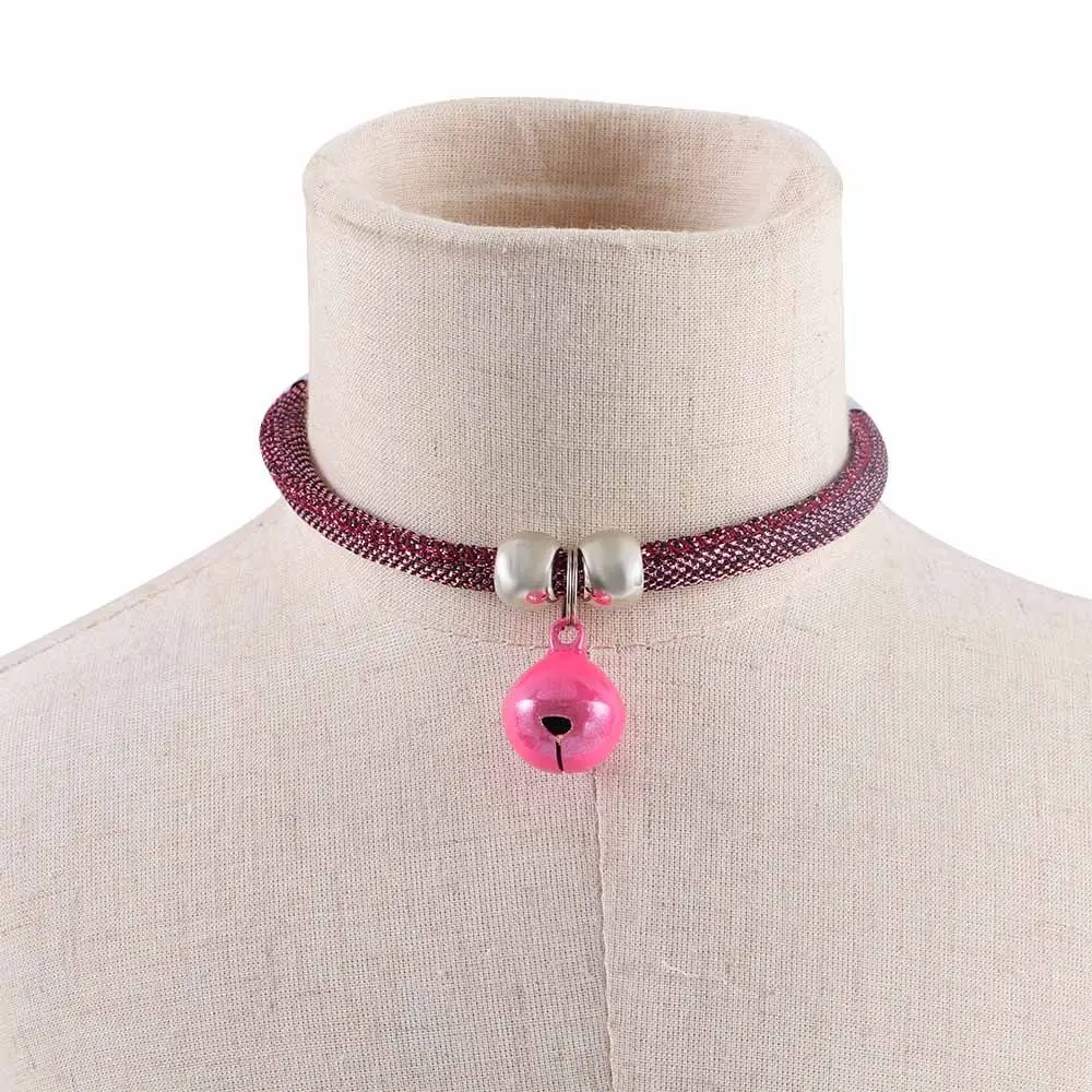 Lovely Adjustable Easy Wear With Bell Extension Chain Pet Collar Pet Supplies Cat Necklace Grooming Accessories