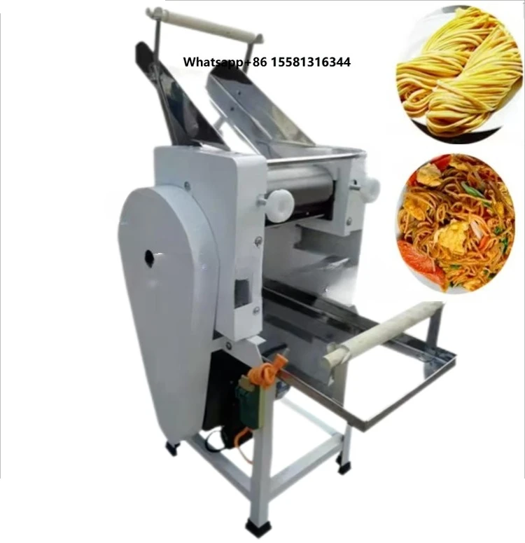 Commercial Electric Pasta Noodle Maker Fresh Spaghetti Ramen Noodles Press Cutting Machine Motor Dough Extruder for Home Kitchen