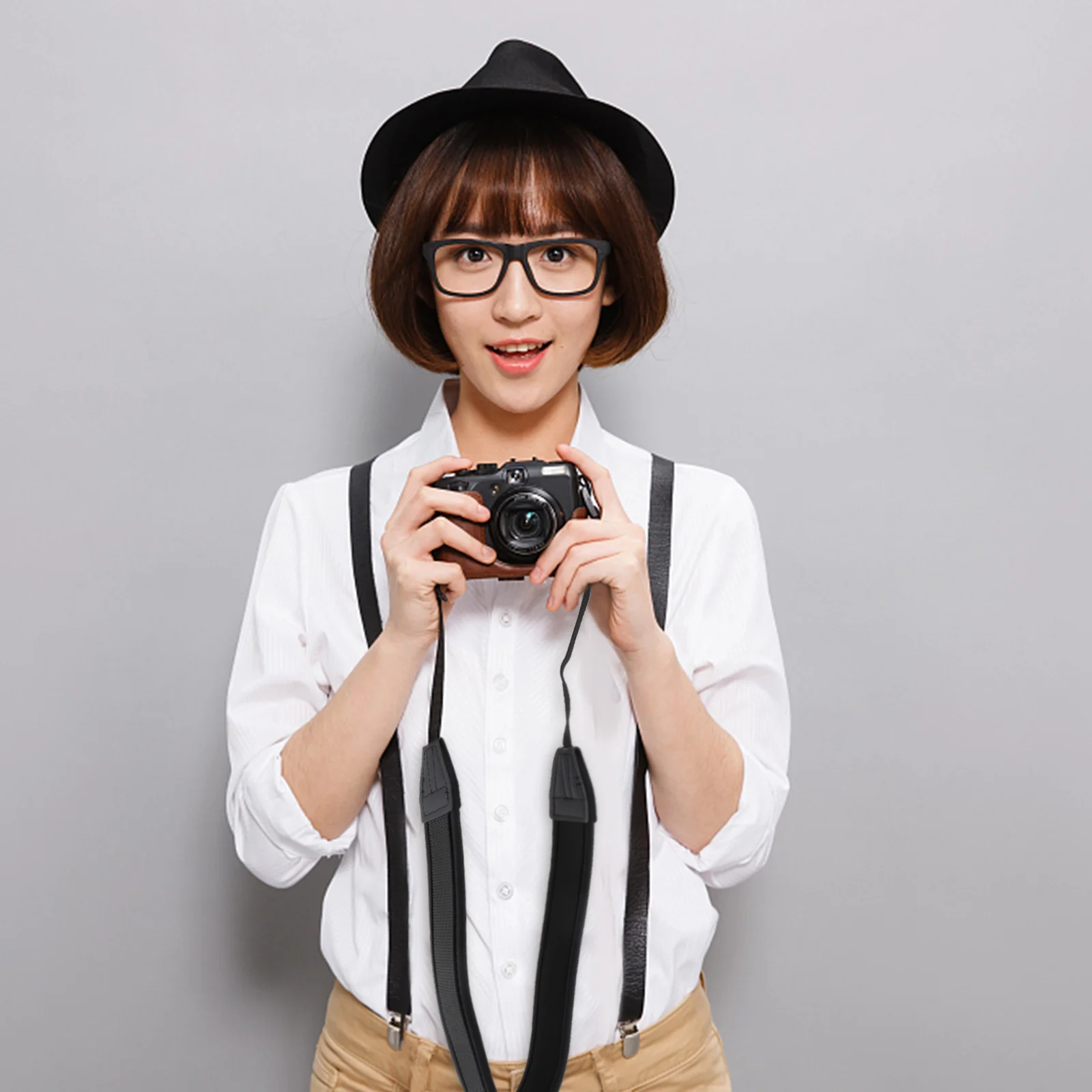 

2Pcs Universal Camera Shoulder Strap Adjustable Neoprene Cotton Heavy Duty Anti-Fall Buckle for Outdoor Camera Use