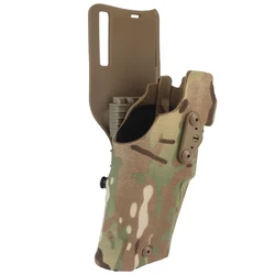 Funda táctica Glock G17 con bloqueo automático y soporte QLS rápido