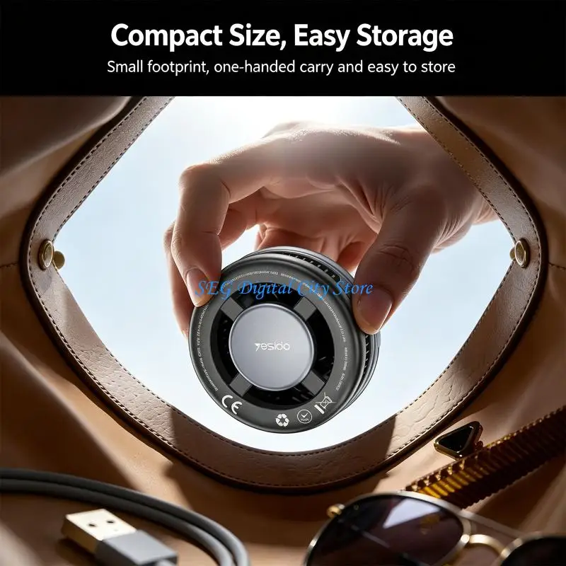 U75B Round Qi2 Wireless Dock with Cooling Design for Daily Phone Power