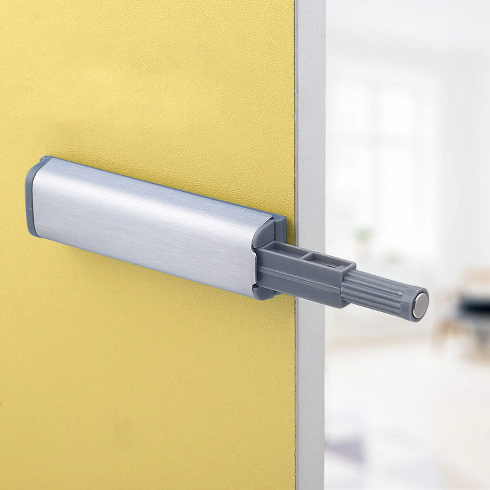 

4Pcs Push to Open Door Latch Hidden Cabinet Drawer Locking Durable Practical Easy Install Push to Open Door Latch