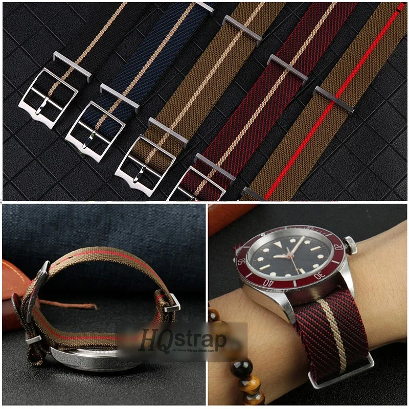 Strap 20mm 22mm Watch Band Nylon Braided Bracelet for Samsung Watch4 3 Active 46mm for Huawei Watch Bands Movable Ring Belt