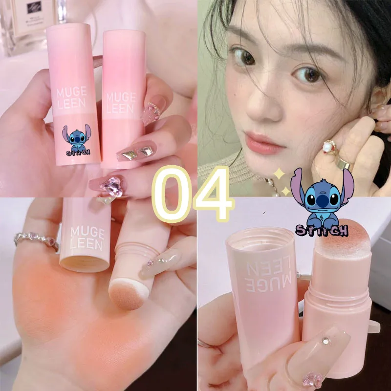 Bâton de fard à joues Stitch Kawaii pour étudiants, performance rose exquise, habillage de la vie, objets portables 03/présidence, cadeau de festival pour petite amie