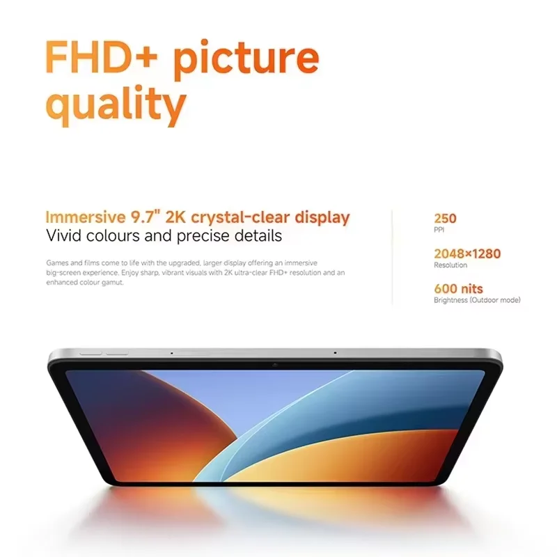 Versión Global Xiaomi Redmi Pad 2 9.7 Snapdragon 6s 4G Plataforma Móvil Gen 2 Pantalla 2K 120Hz Batería Masiva de 7600mAh Tablet Xiaomi 3