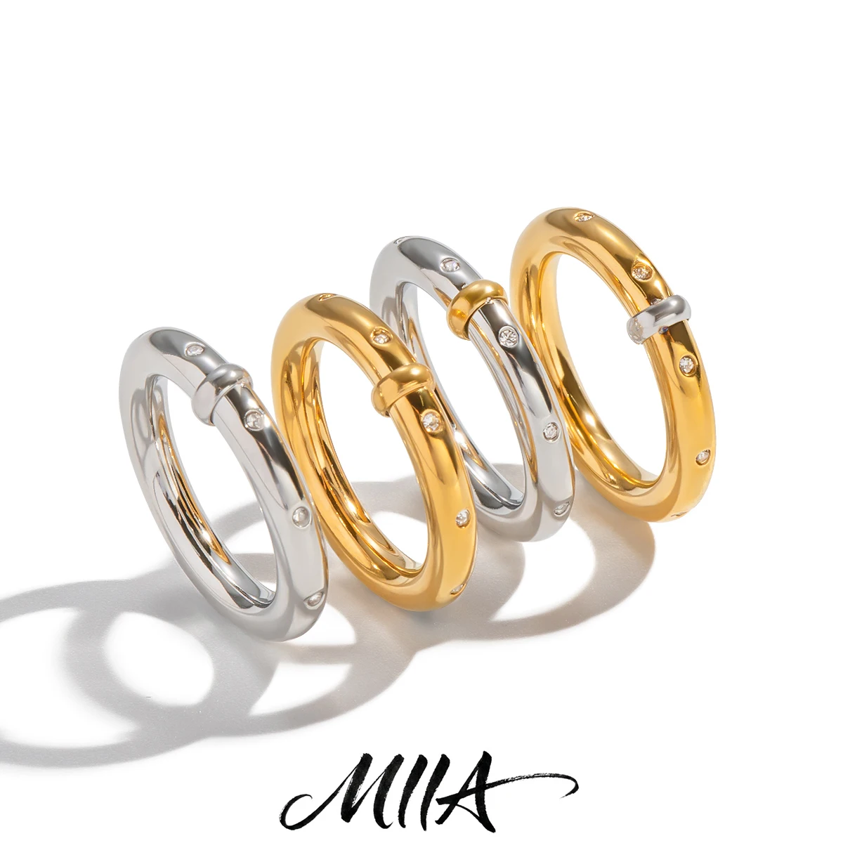 Minimalist Ring Stackable - Miia Jewelry Polished Thin Stackable Band
