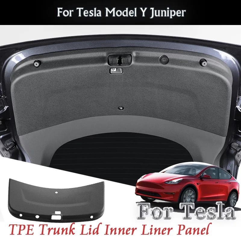 

Для Tesla Model Y Juniper 2025 автомобильный TPE крышка багажника внутренняя подкладка защитная панель коврик декоративная защита комплект аксессуаров
