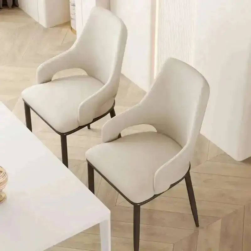 Kitchen Beautiful Dining Modern Luxury Faux Chairs Leather Dining Chairs Office Home Chaises Salle Manger Garden Furniture Sets