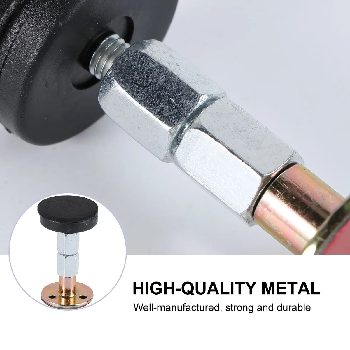 

4Pcs Metal Bed Fixator Sturdy Adjustable Wall Stabilizer Anti-Sloshing Actuator Essential Home Tool for Bedroom Kitchen Sofa