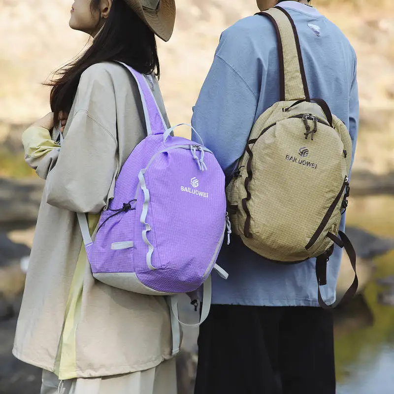 

Lightweight And Simple Dual-shoulder Backpack Nylon Outdoor Leisure Fitness Travel Hiking Backpack Cycling Waterproof Hiking Bag