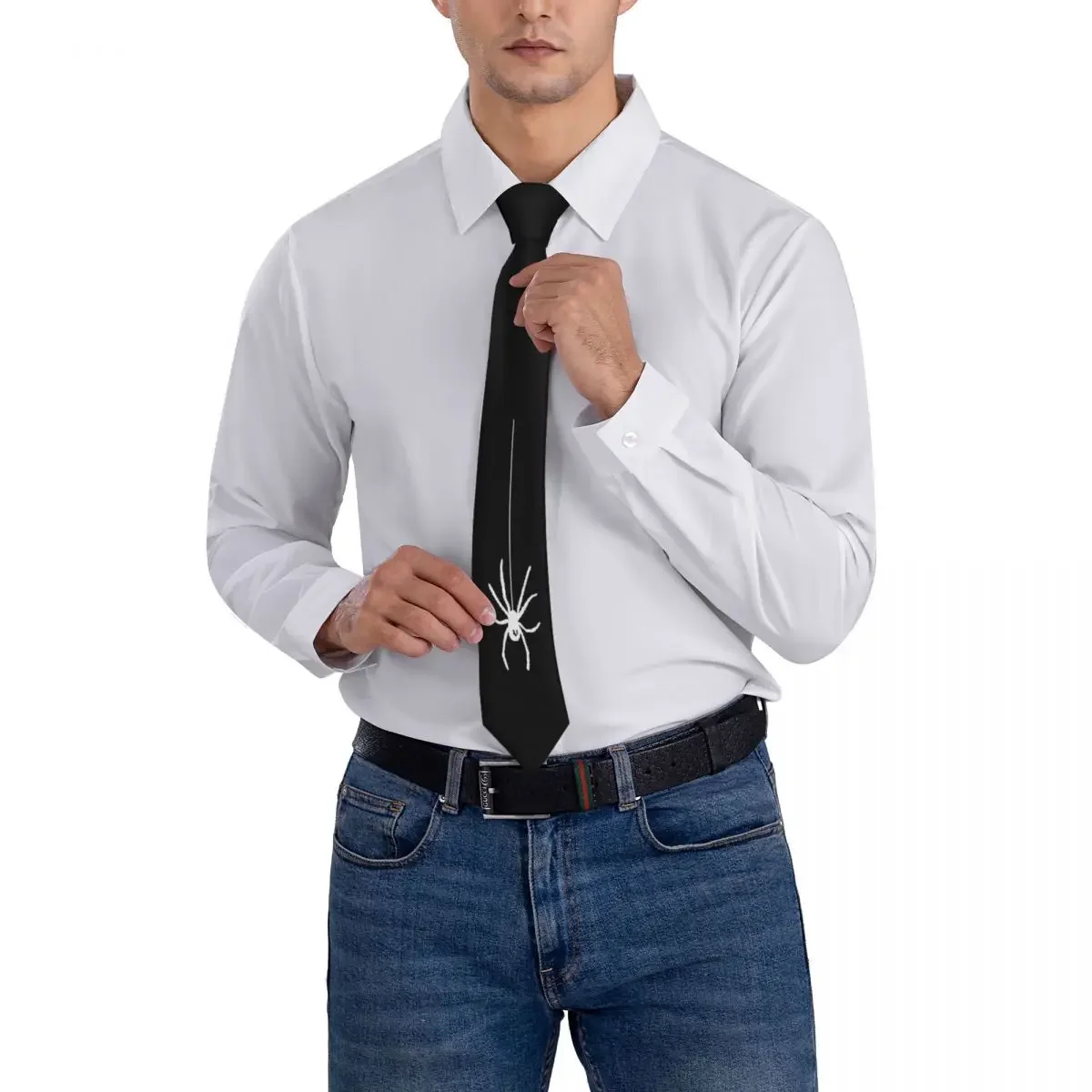 Corbata personalizada de Halloween Web9 para hombres, corbata impresa para fiesta de boda, corbata de seda para hombres