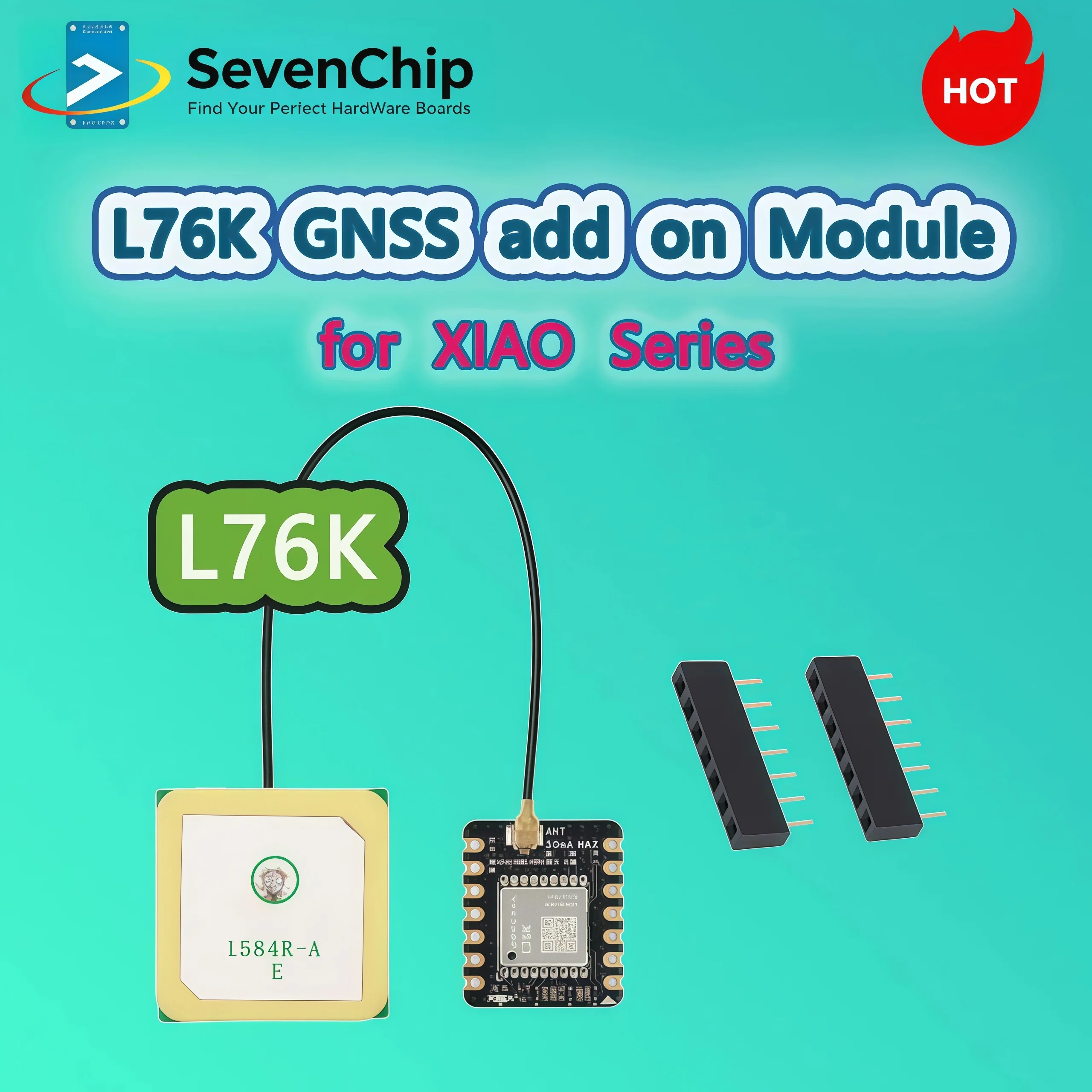 

Seeed L76K GNSS add on Module for Seeed Studio XIAO Series , Powered by Quectel L76K - UART Interface, mini GPS/Tracker