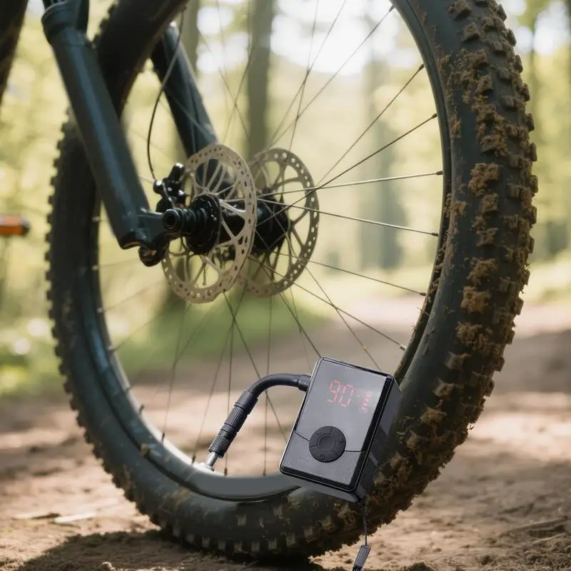 

Электрический велосипедный насос для шин, воздушный насос для шин, автоматический беспроводной насос с умной защитой, воздушный компрессор для горного авто