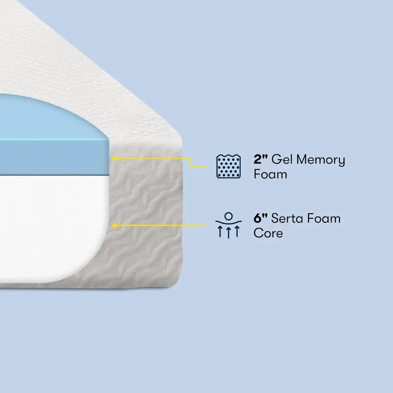 Cooling Gel Memory Foam Mattress Medium-Firm, Supportive, CertiPur-US Certified, 100-Night Trial