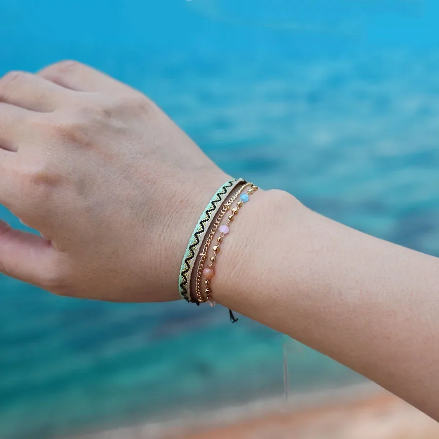 

Marine Style Bracelet For Women Bohemian Multilayer String Braslet Handmade Seed Beads Adjustable Braclet Gift For Girlfriend