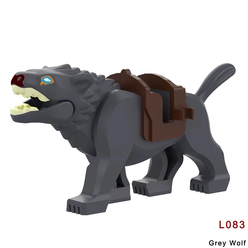 MOC Mittelalterliche Burg Ork-Soldaten Figuren Wolfskutsche Ritter König Krieger Elefant Ziege Bausteine Spielzeug Geschenke