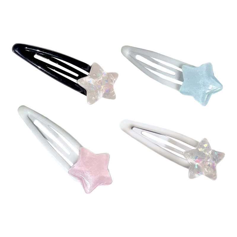 Mini Hair Clip for Hot Girls Stero Star Hair Barrettes Clear Shining Ponytail Hair Barrettes for Teens Girls Dropship