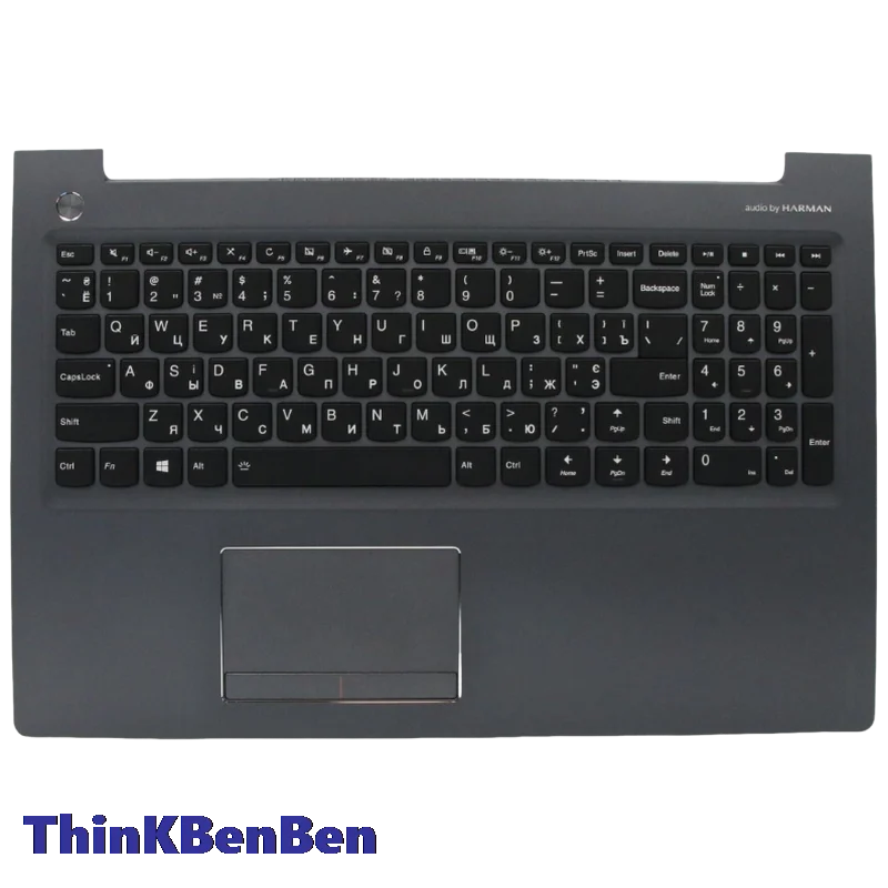 UKR Ukrainian Gun Metal Keyboard Upper Case Palmrest Shell Cover For Lenovo Ideapad 510 15 15IKB 15ISK 5CB0M31168