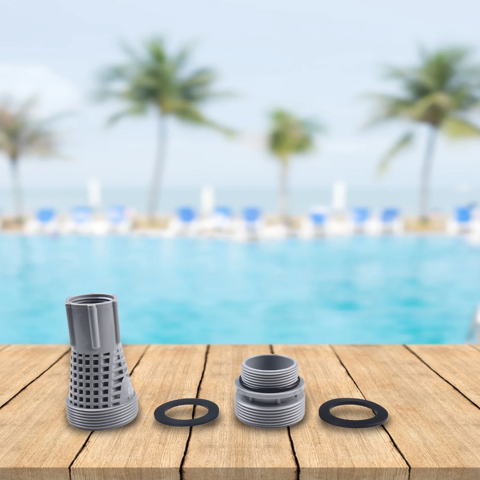 

Improve Your Filtering Capability with 4K8001 Long Short Sand Filter Adaptor Kit for Intex Pools Connect Multiple Filters!