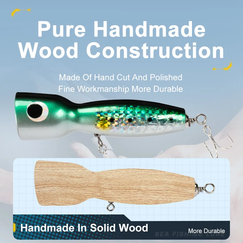 Popper Madera Obsession WD126 – Señuelo de Superficie para Lucio - imagen 2