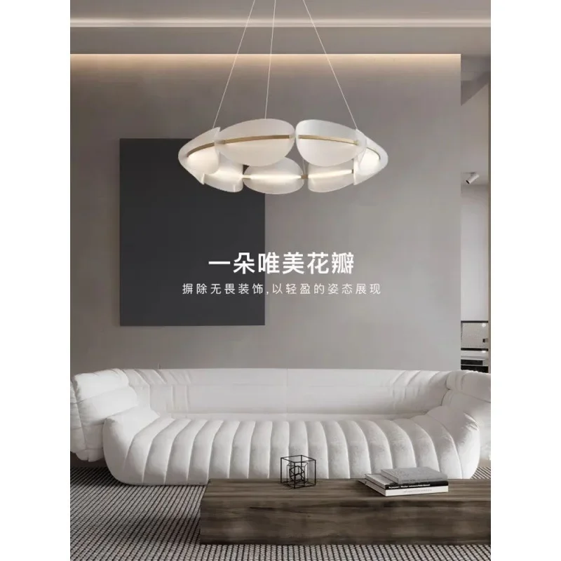 Modern LED Chandelier Lighting Living Room Novelty Petal Pendant Lamps Bedroom Fixtures Nordic Deco Dining Room Hanging Lights