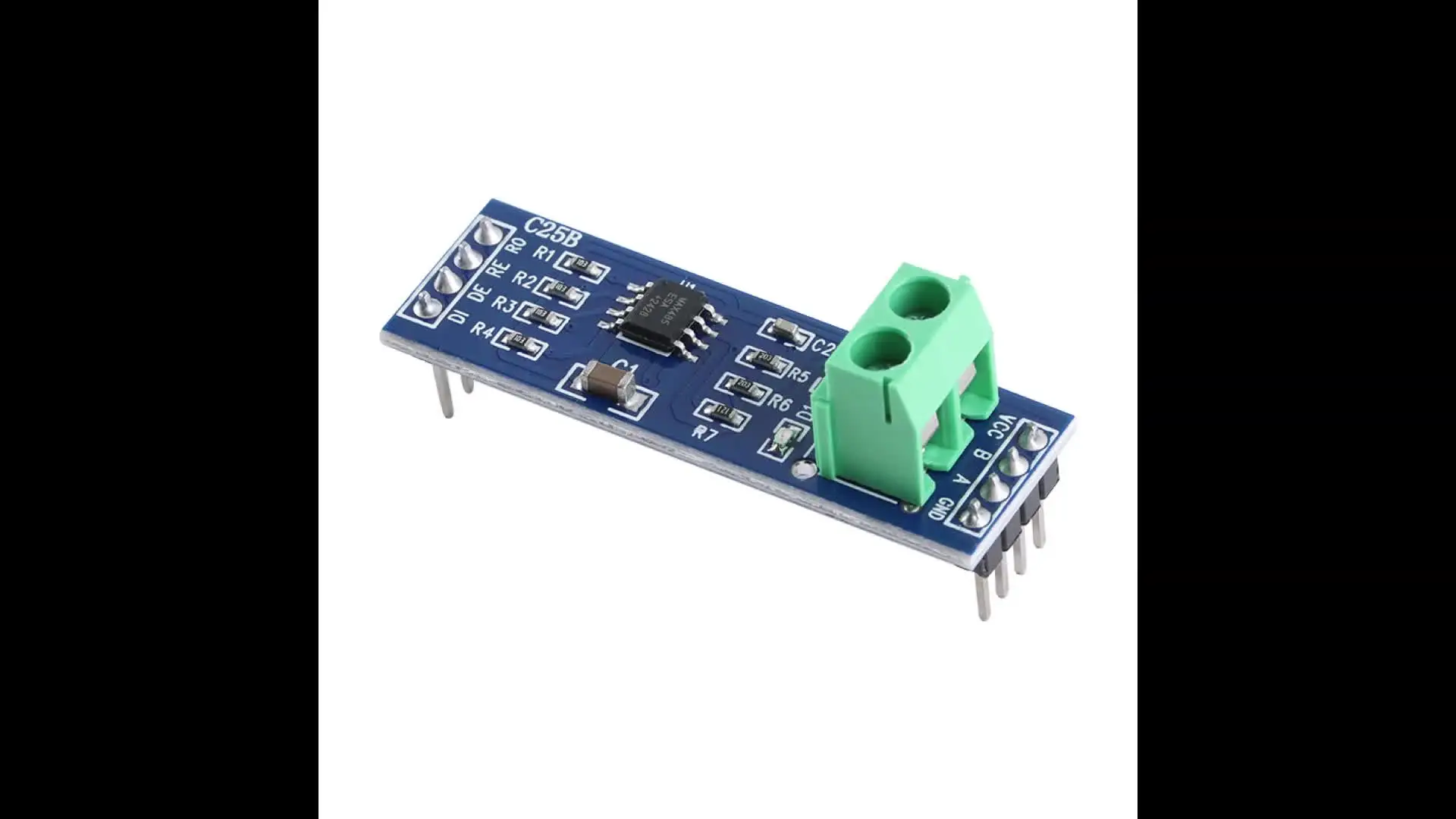 6 Stuks MAX485 TTL Naar RS485 Converter Module – 5V, Voor Arduino, Met Terminal En Alle Pinnen Uitgevoerd