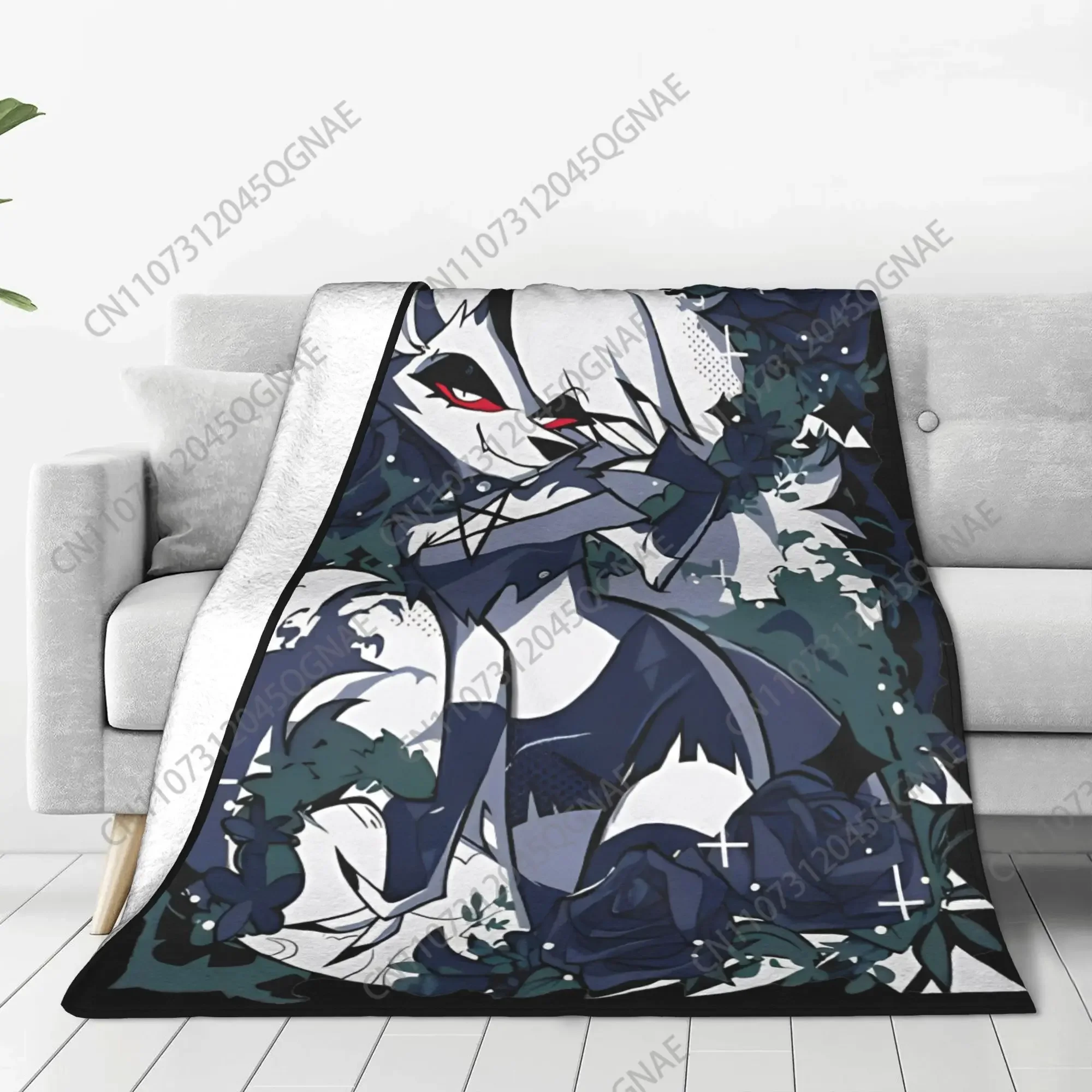 Custom Loona Fleece Throw Blankets Black Comedy Blankets For Bed Outdoor Ultra-Soft Bedroom Quilt,