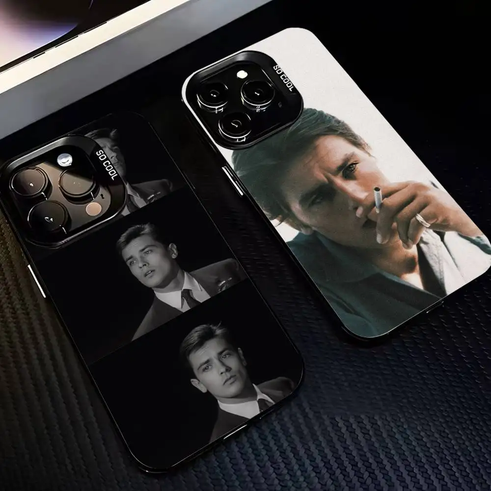 

Handsome A-Alain-s D-Delons Phone Case For iPhone 17,16,15,14,13,12,11 Plus,Pro Max,XS,Colorful Silver Black Cover